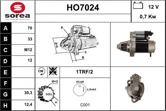 Sera HO7024 - Démarreur cwaw.fr