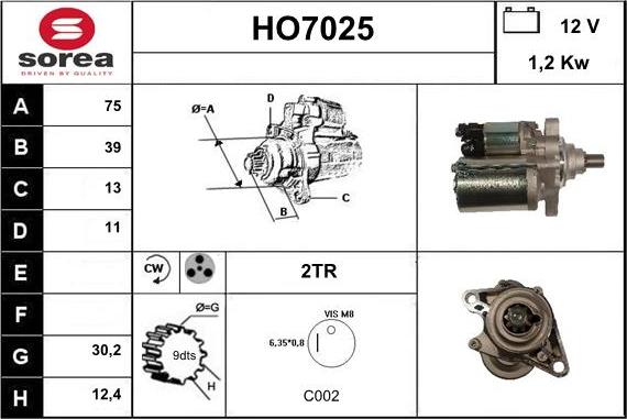 Sera HO7025 - Démarreur cwaw.fr