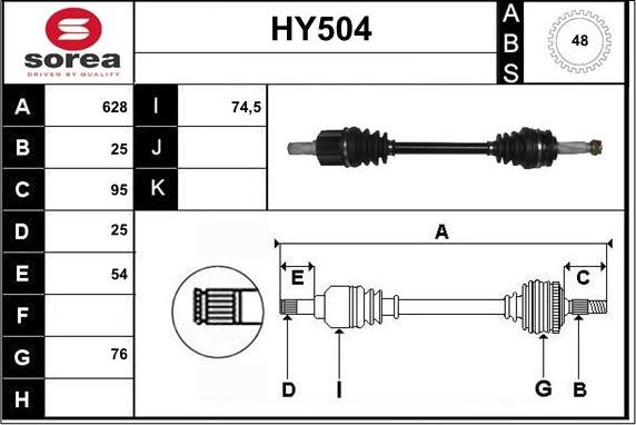 Sera HY504 - Arbre de transmission cwaw.fr