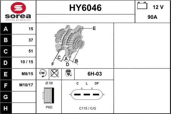 Sera HY6046 - Alternateur cwaw.fr