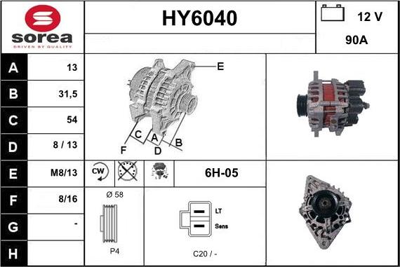 Sera HY6040 - Alternateur cwaw.fr