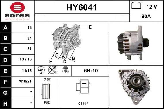 Sera HY6041 - Alternateur cwaw.fr