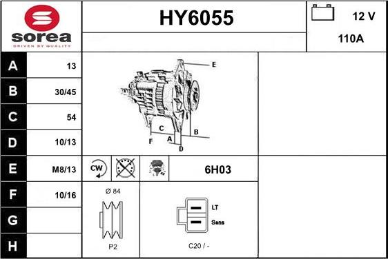 Sera HY6055 - Alternateur cwaw.fr