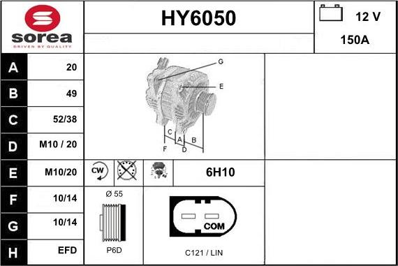 Sera HY6050 - Alternateur cwaw.fr