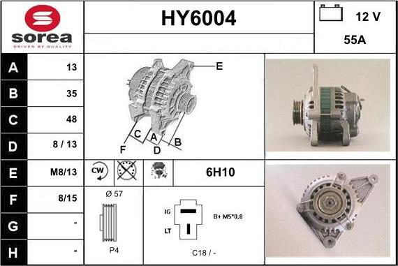 Sera HY6004 - Alternateur cwaw.fr