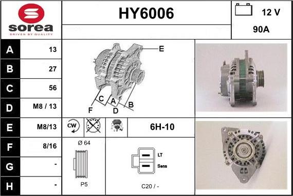 Sera HY6006 - Alternateur cwaw.fr