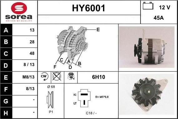 Sera HY6001 - Alternateur cwaw.fr