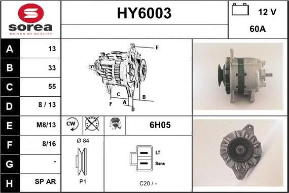 Sera HY6003 - Alternateur cwaw.fr