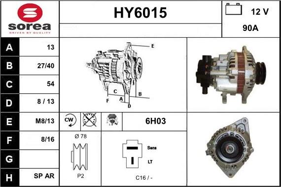 Sera HY6015 - Alternateur cwaw.fr