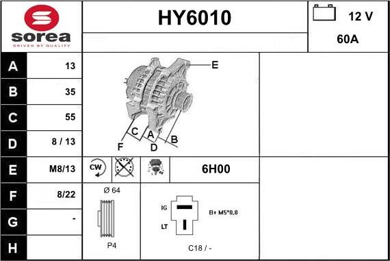 Sera HY6010 - Alternateur cwaw.fr