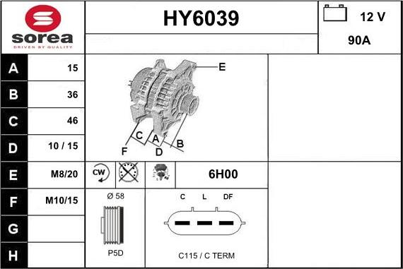 Sera HY6039 - Alternateur cwaw.fr