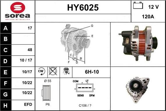 Sera HY6025 - Alternateur cwaw.fr