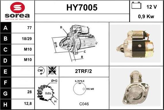 Sera HY7005 - Démarreur cwaw.fr