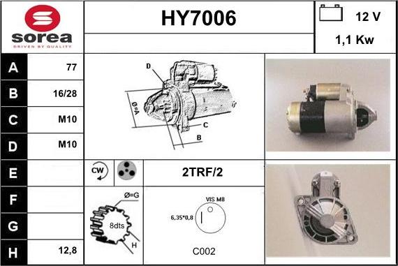 Sera HY7006 - Démarreur cwaw.fr