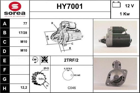 Sera HY7001 - Démarreur cwaw.fr