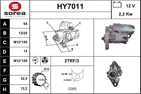 Sera HY7011 - Démarreur cwaw.fr