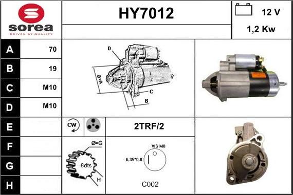 Sera HY7012 - Démarreur cwaw.fr