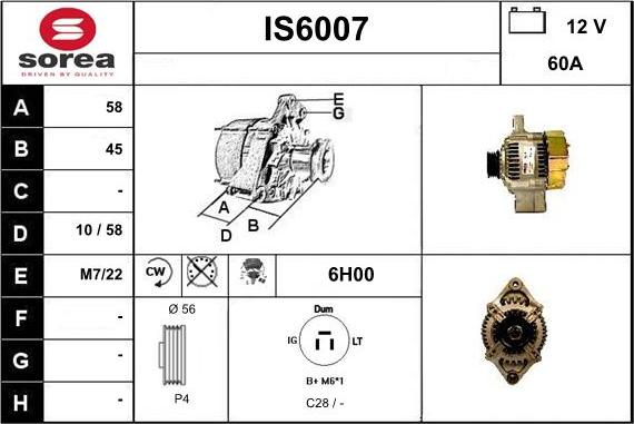 Sera IS6007 - Alternateur cwaw.fr