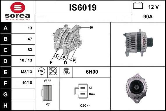 Sera IS6019 - Alternateur cwaw.fr