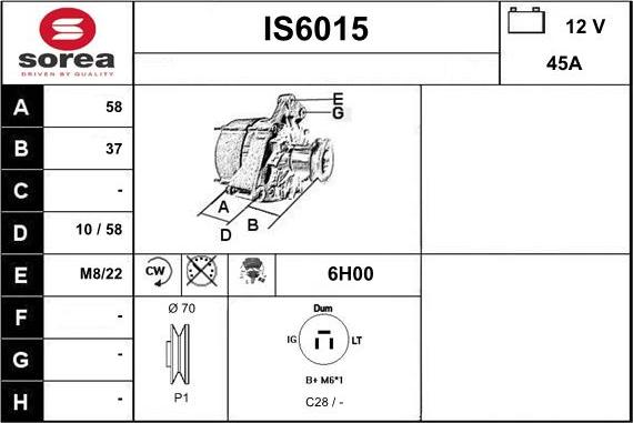 Sera IS6015 - Alternateur cwaw.fr