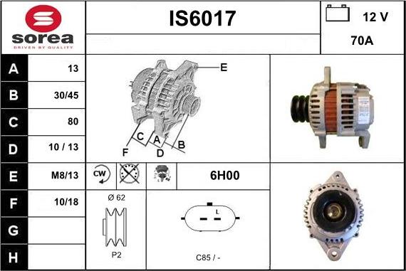 Sera IS6017 - Alternateur cwaw.fr