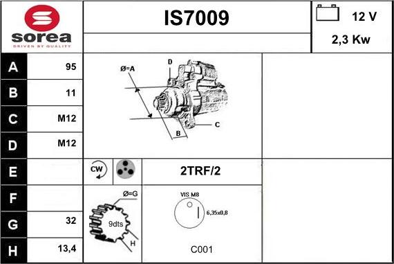 Sera IS7009 - Démarreur cwaw.fr