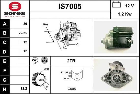 Sera IS7005 - Démarreur cwaw.fr