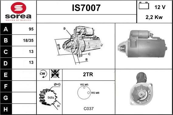 Sera IS7007 - Démarreur cwaw.fr