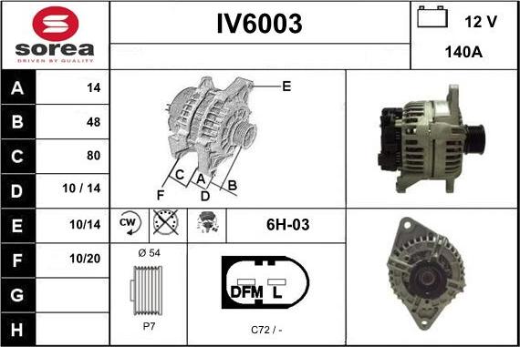 Sera IV6003 - Alternateur cwaw.fr