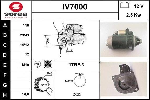 Sera IV7000 - Démarreur cwaw.fr