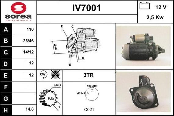 Sera IV7001 - Démarreur cwaw.fr