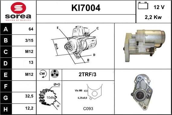 Sera KI7004 - Démarreur cwaw.fr