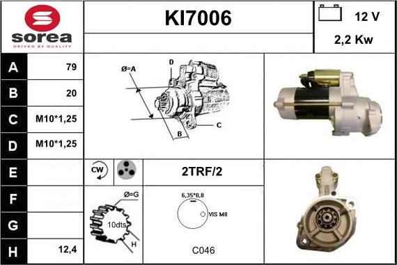 Sera KI7006 - Démarreur cwaw.fr