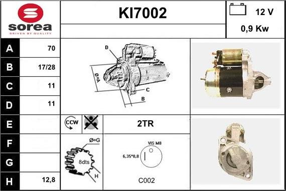 Sera KI7002 - Démarreur cwaw.fr