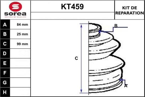 Sera KT459 - Joint-soufflet, arbre de commande cwaw.fr