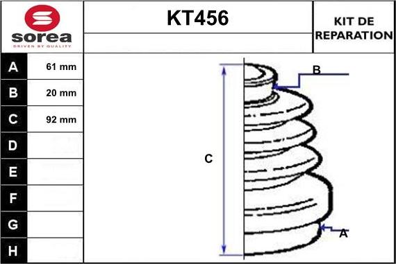 Sera KT456 - Joint-soufflet, arbre de commande cwaw.fr