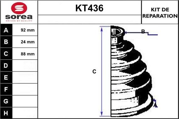 Sera KT436 - Joint-soufflet, arbre de commande cwaw.fr