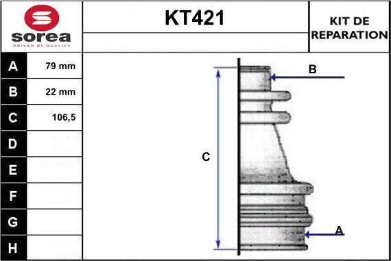 Sera KT421 - Joint-soufflet, arbre de commande cwaw.fr