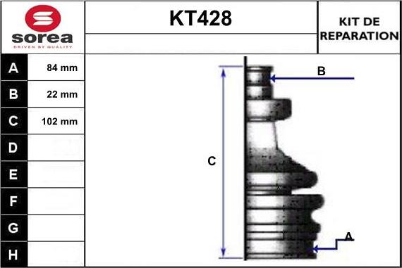 Sera KT428 - Joint-soufflet, arbre de commande cwaw.fr