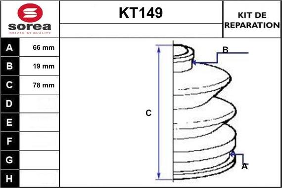 Sera KT149 - Joint-soufflet, arbre de commande cwaw.fr