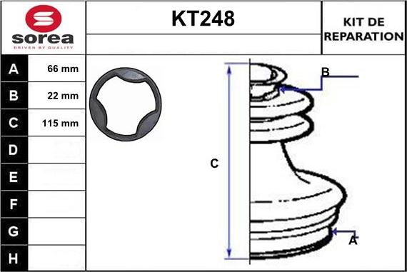 Sera KT248 - Joint-soufflet, arbre de commande cwaw.fr