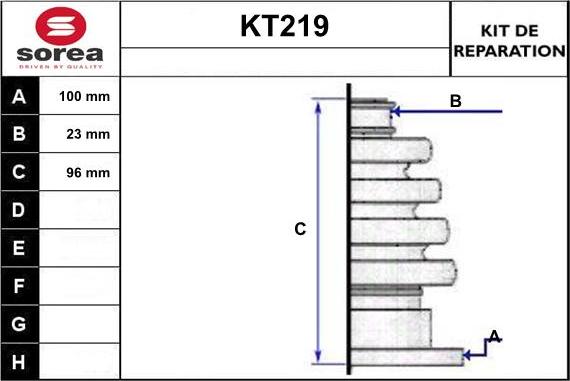 Sera KT219 - Joint-soufflet, arbre de commande cwaw.fr