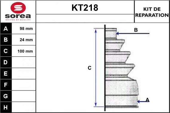 Sera KT218 - Joint-soufflet, arbre de commande cwaw.fr