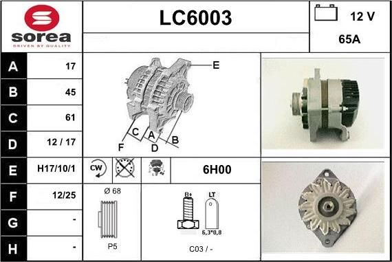 Sera LC6003 - Alternateur cwaw.fr