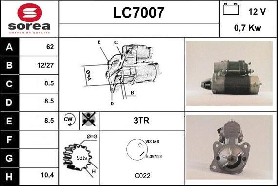 Sera LC7007 - Démarreur cwaw.fr