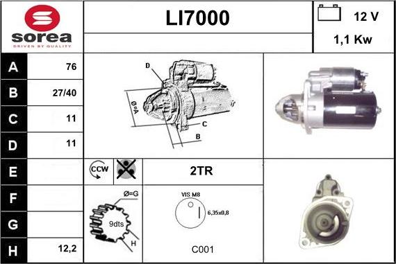 Sera LI7000 - Démarreur cwaw.fr