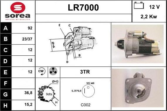 Sera LR7000 - Démarreur cwaw.fr