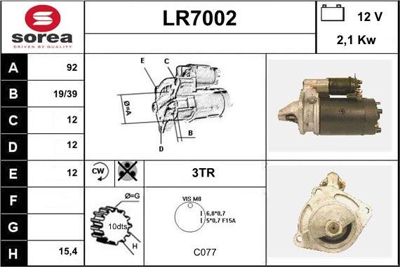 Sera LR7002 - Démarreur cwaw.fr