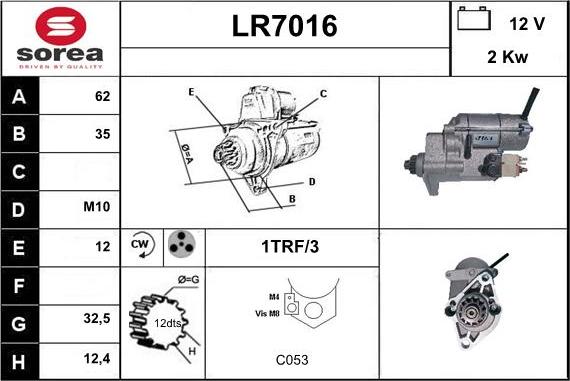 Sera LR7016 - Démarreur cwaw.fr