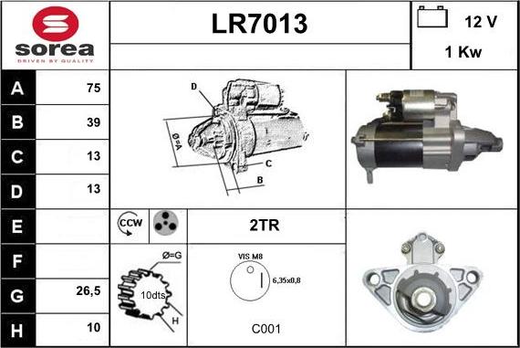 Sera LR7013 - Démarreur cwaw.fr